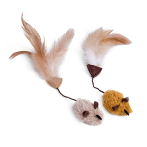Feather tail mice 2 x pk